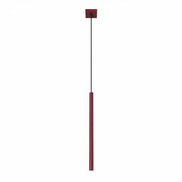 Pendelleuchte Stahl Burgund G9 Ø3,5 cm modern