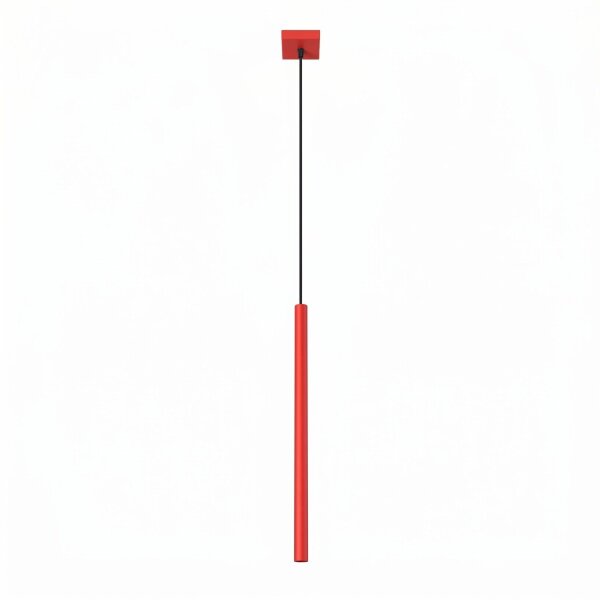 Pendelleuchte Stahl Rot G9 Ø3,5 cm modern rund