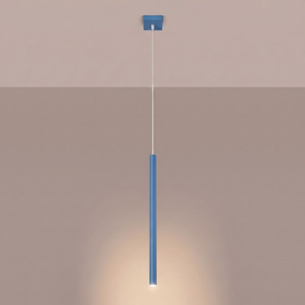 Pendelleuchte Stahl Hellblau G9 Ø3,5 cm modern