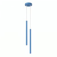 Pendelleuchte 2-flammig Stahl Hellblau G9 &Oslash;15 cm