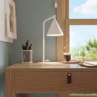 Tischleuchte flexibel Stahl Weiß E14 H:35 cm modern