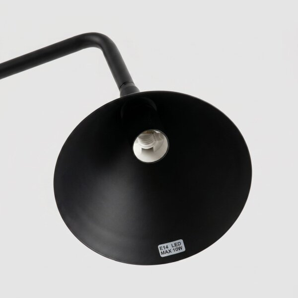 Tischlampe verstellbar Stahl Schwarz E14 H:35 cm