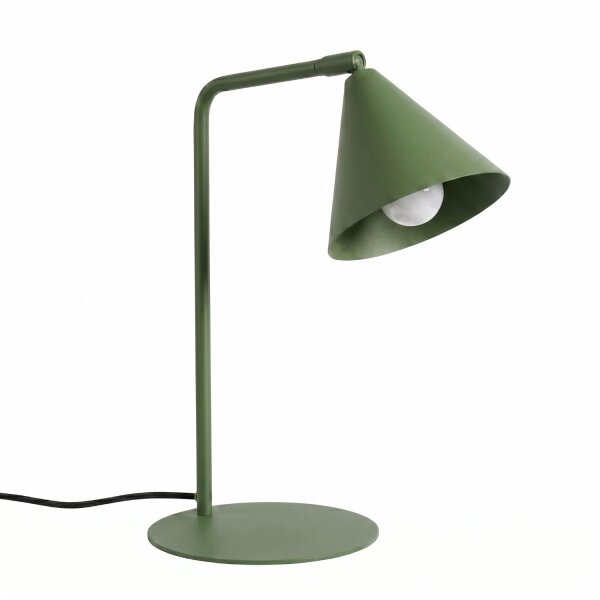 Tischlampe schwenkbar Stahl Olivgrün E14 H:35 cm
