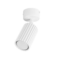 Deckenspot flexibel Aluminium Wei&szlig; GU10 &Oslash;6,5 cm