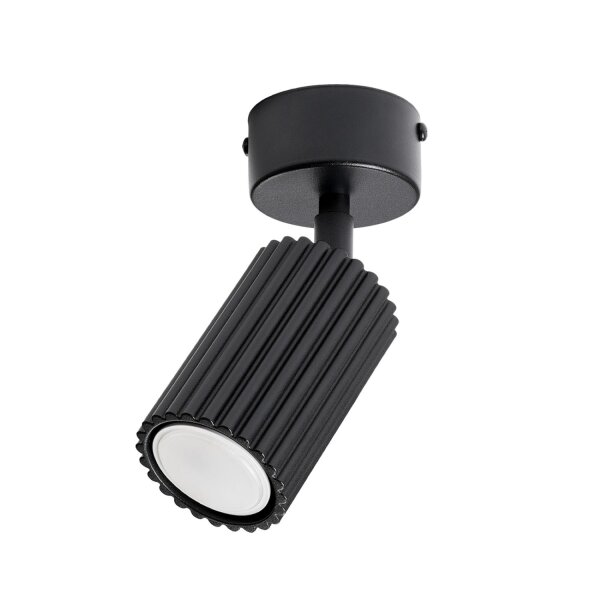 Deckenspot flexibel Aluminium Schwarz GU10 Ø6,5 cm