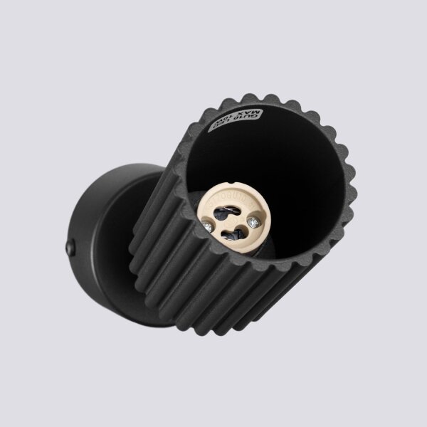 Deckenspot flexibel Aluminium Schwarz GU10 Ø6,5 cm