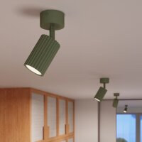 Deckenspot verstellbar Aluminium Olivgrün GU10...