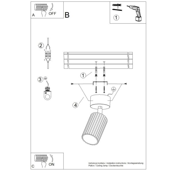 Deckenstrahler flexibel Aluminium GU10 Ø6,5 cm