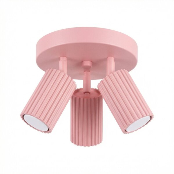 Deckenstrahler flexibel Aluminium Rosa GU10 Ø19,5 cm