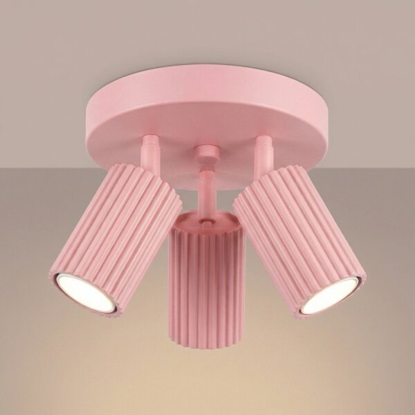 Deckenstrahler flexibel Aluminium Rosa GU10 Ø19,5 cm