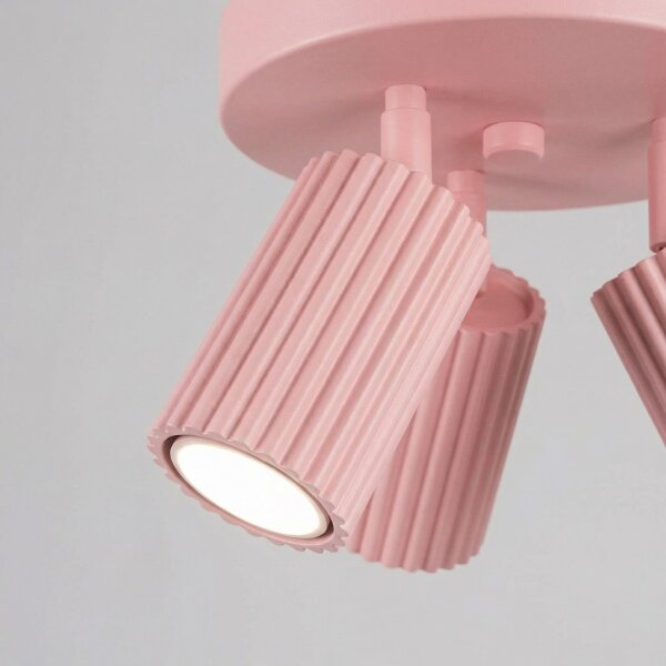 Deckenstrahler flexibel Aluminium Rosa GU10 Ø19,5 cm