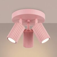 Deckenstrahler flexibel Aluminium Rosa GU10 Ø19,5 cm