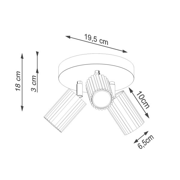 Deckenstrahler flexibel Ultramarin GU10 Ø19,5 cm