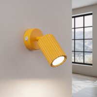 Wandspot schwenkbar Gelb GU10 H:16 cm Schalter