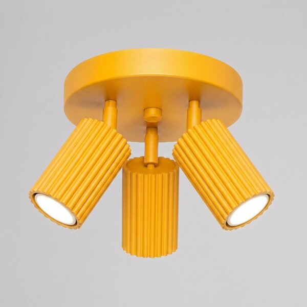 Deckenstrahler schwenkbar Aluminium Gelb GU10 Ø19,5 cm