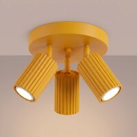 Deckenstrahler schwenkbar Aluminium Gelb GU10...