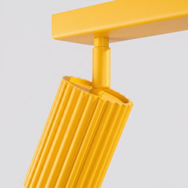 Deckenstrahler schwenkbar Aluminium Gelb GU10 L:81 cm