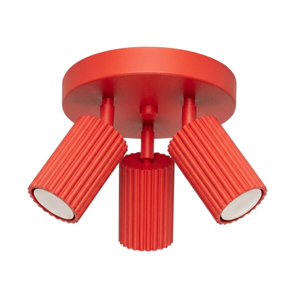 Deckenstrahler verstellbar Aluminium Rot GU10 Ø19,5 cm