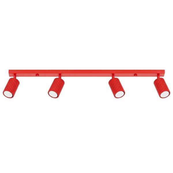 Deckenstrahler schwenkbar Aluminium Rot GU10 L:81 cm