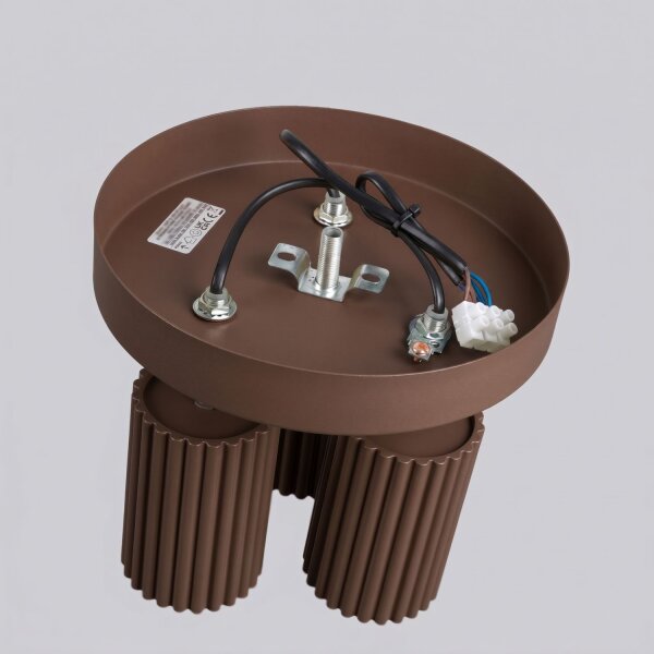 Deckenstrahler verstellbar Braun GU10 Ø19,5 cm rund