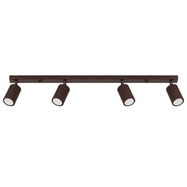 Deckenstrahler schwenkbar Aluminium Braun GU10 L:81 cm