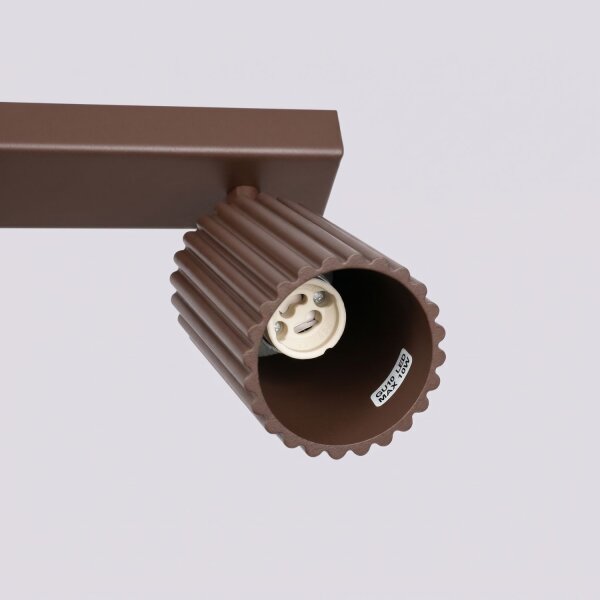 Deckenstrahler schwenkbar Aluminium Braun GU10 L:81 cm