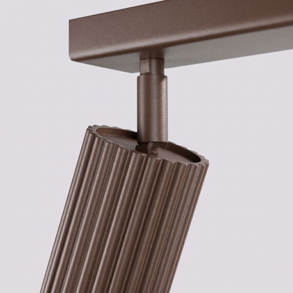 Deckenstrahler schwenkbar Aluminium Braun GU10 L:81 cm