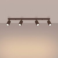 Deckenstrahler schwenkbar Aluminium Braun GU10 L:81 cm