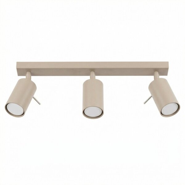 Deckenstrahler 3-flammig Stahl Taupe GU10 L:45 cm