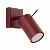 Wandspot flexibel Stahl Burgund GU10 B:8 cm blendarm