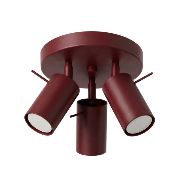 Deckenspot flexibel Stahl Burgund GU10 L:25,7 cm