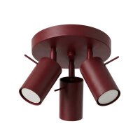 Deckenspot flexibel Stahl Burgund GU10 L:25,7 cm