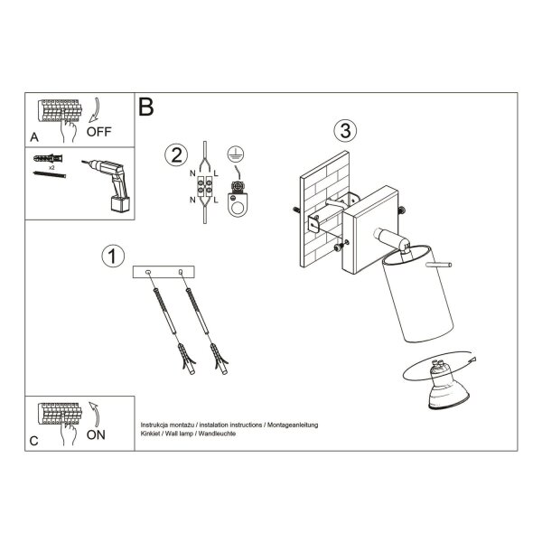 Wandspot verstellbar Stahl Ultramarin GU10 B:8 cm