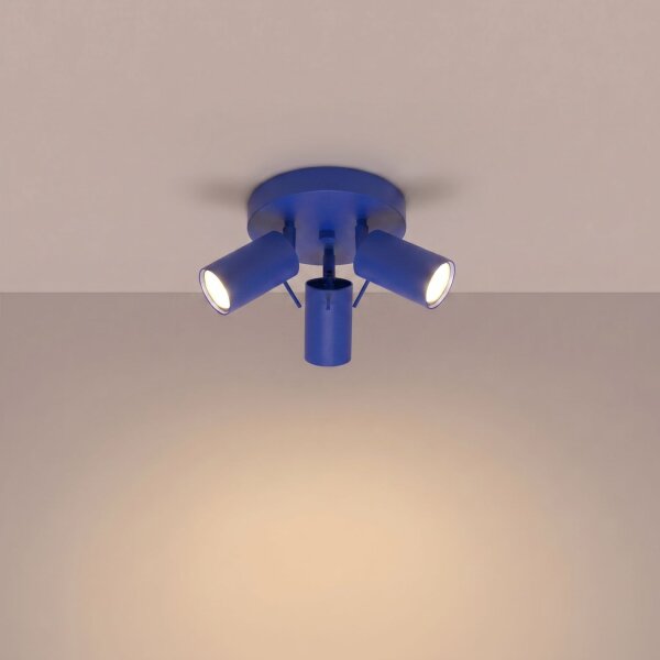 Deckenspot verstellbar Stahl Ultramarin GU10 L:25,7 cm