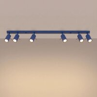 Deckenspot verstellbar Stahl 6-flammig GU10 L:118 cm