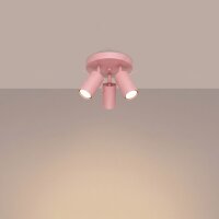 Deckenspot schwenkbar Stahl Rosa GU10 L:25,7 cm modern