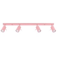 Deckenspot flexibel 4-flammig Stahl Rosa GU10 L:80 cm