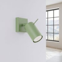 Wandspot verstellbar Stahl Salbei GU10 B:8 cm blendarm