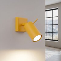 Wandspot verstellbar Stahl Gelb GU10 B:8 cm blendarm
