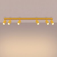 Deckenspot verstellbar 6-flammig Stahl GU10 L:118 cm