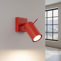 Wandleuchte verstellbar Stahl Rot GU10 B:8 cm