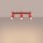 Deckenspot flexibel 3-flammig Stahl Rot GU10 L:45 cm