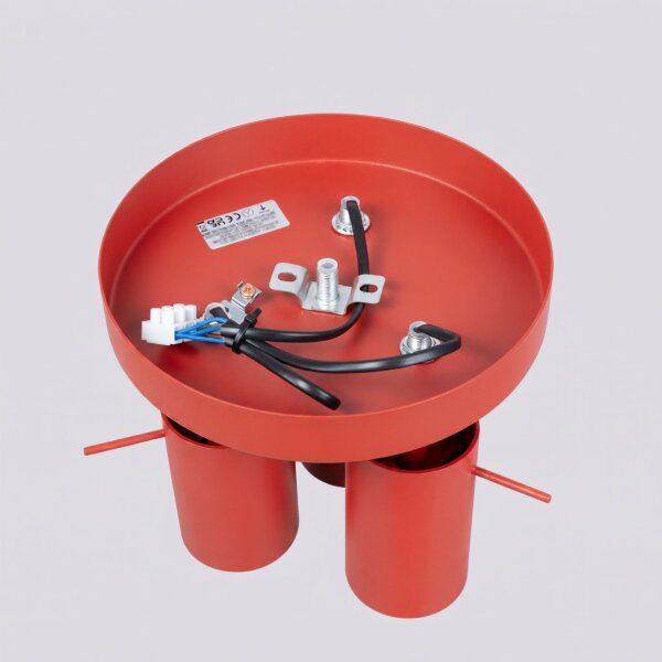 Deckenstrahler flexibel Stahl Rot GU10 L:25,7 cm