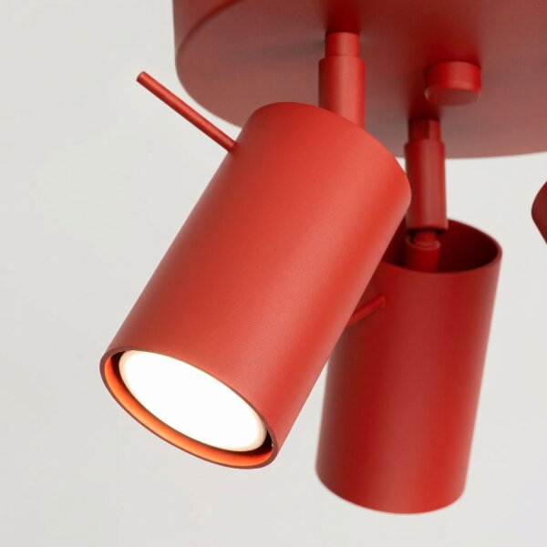 Deckenstrahler flexibel Stahl Rot GU10 L:25,7 cm
