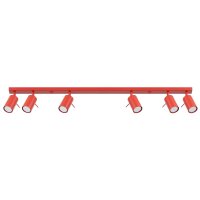 Deckenspot 6-flammig schwenkbar Stahl GU10 L:118 cm