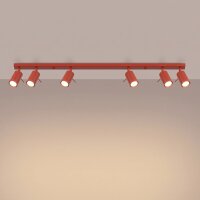 Deckenspot 6-flammig schwenkbar Stahl GU10 L:118 cm