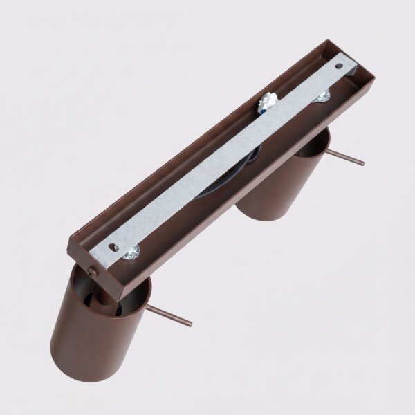 Deckenspot schwenkbar 2-flammig Braun GU10 L:30 cm