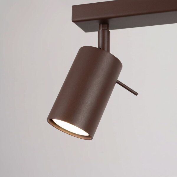 Deckenspot schwenkbar 2-flammig Braun GU10 L:30 cm