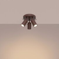 Deckenspot schwenkbar Stahl Braun GU10 L:25,7 cm rund