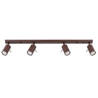 Deckenstrahler schwenkbar 4-flammig Stahl GU10 L:80 cm